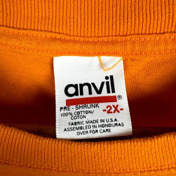 Vintage Tennessee Vols Shirt 2XL Orange Short Sleeve Grandpa Embroidered USA 90s - Picture 3 of 6